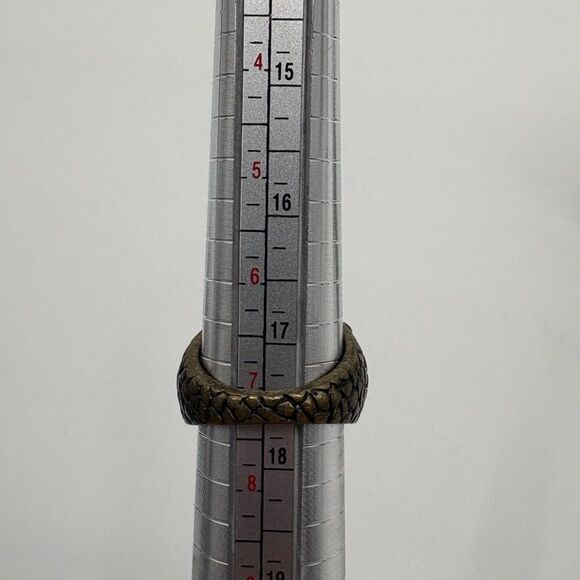 Park Lane Antigua Ring Size 7 Antique Gold Tone Rustic Ring Brown Ivory - Picture 4 of 5